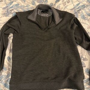 Men's Gray Quarter-Zip Sweater